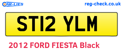 ST12YLM are the vehicle registration plates.