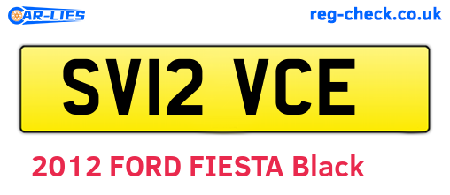 SV12VCE are the vehicle registration plates.