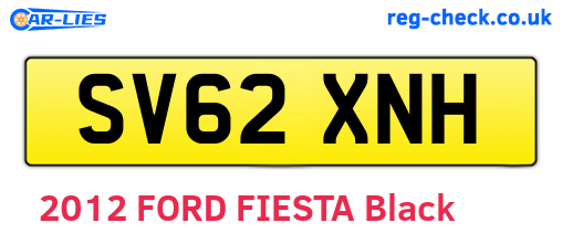 SV62XNH are the vehicle registration plates.