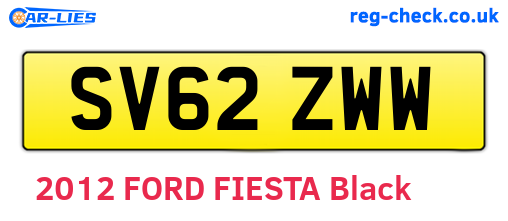 SV62ZWW are the vehicle registration plates.
