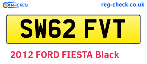 SW62FVT are the vehicle registration plates.