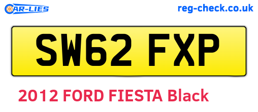 SW62FXP are the vehicle registration plates.