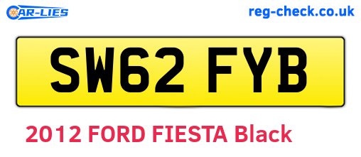 SW62FYB are the vehicle registration plates.