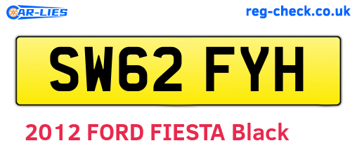 SW62FYH are the vehicle registration plates.