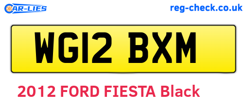 WG12BXM are the vehicle registration plates.