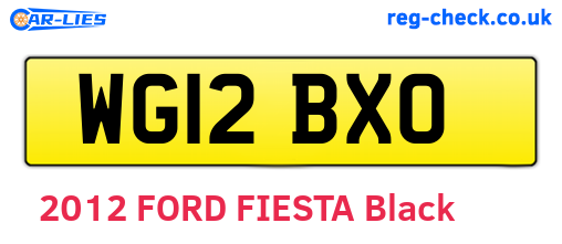 WG12BXO are the vehicle registration plates.