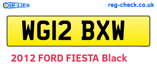 WG12BXW are the vehicle registration plates.