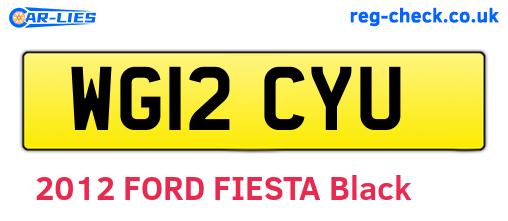 WG12CYU are the vehicle registration plates.