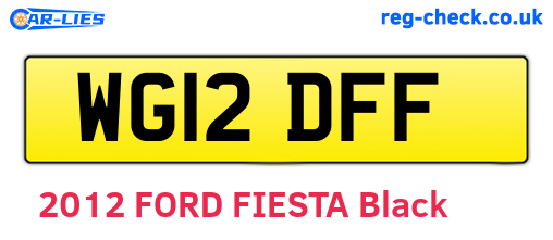 WG12DFF are the vehicle registration plates.
