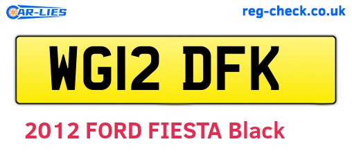 WG12DFK are the vehicle registration plates.