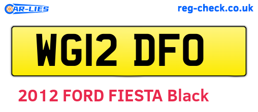 WG12DFO are the vehicle registration plates.