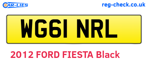 WG61NRL are the vehicle registration plates.