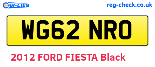 WG62NRO are the vehicle registration plates.