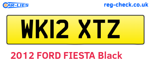 WK12XTZ are the vehicle registration plates.