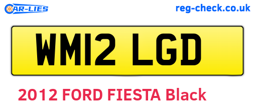 WM12LGD are the vehicle registration plates.