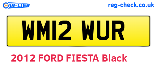 WM12WUR are the vehicle registration plates.