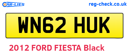 WN62HUK are the vehicle registration plates.
