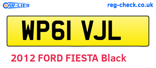 WP61VJL are the vehicle registration plates.