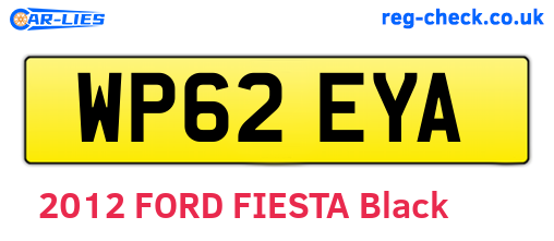 WP62EYA are the vehicle registration plates.