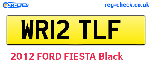 WR12TLF are the vehicle registration plates.