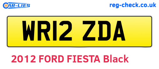 WR12ZDA are the vehicle registration plates.