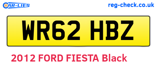WR62HBZ are the vehicle registration plates.