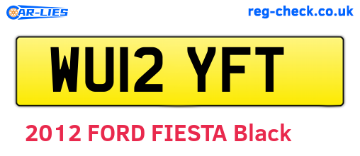 WU12YFT are the vehicle registration plates.