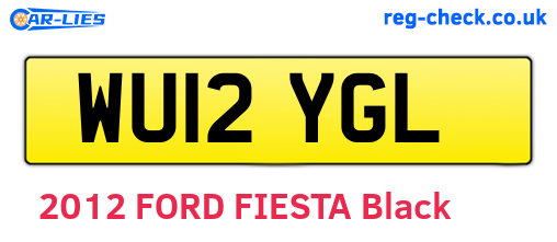 WU12YGL are the vehicle registration plates.