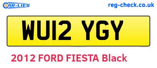 WU12YGY are the vehicle registration plates.