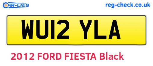 WU12YLA are the vehicle registration plates.