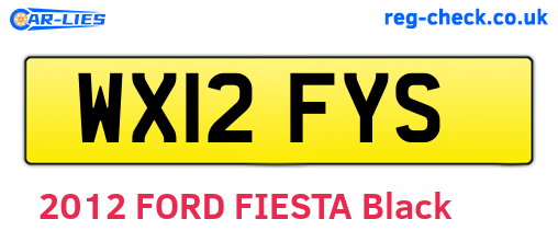 WX12FYS are the vehicle registration plates.