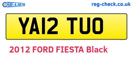 YA12TUO are the vehicle registration plates.