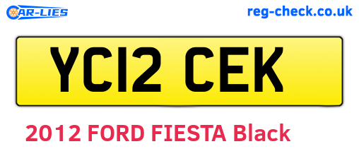 YC12CEK are the vehicle registration plates.