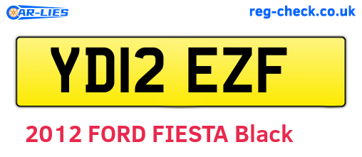 YD12EZF are the vehicle registration plates.