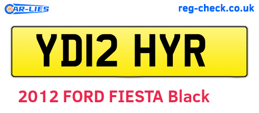 YD12HYR are the vehicle registration plates.