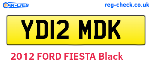 YD12MDK are the vehicle registration plates.