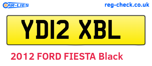 YD12XBL are the vehicle registration plates.