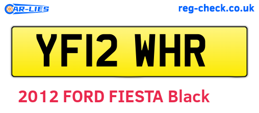 YF12WHR are the vehicle registration plates.