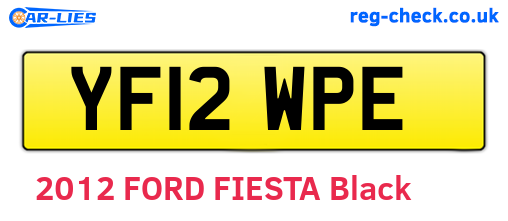 YF12WPE are the vehicle registration plates.