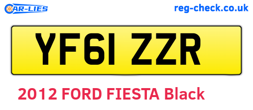 YF61ZZR are the vehicle registration plates.