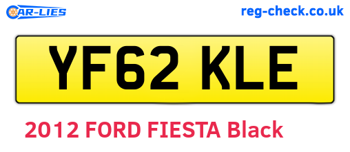 YF62KLE are the vehicle registration plates.