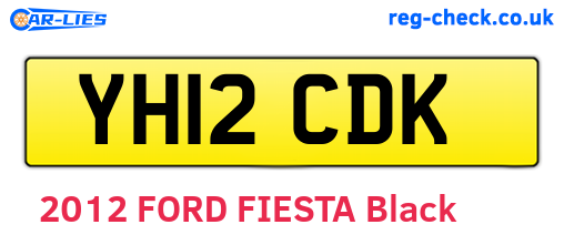 YH12CDK are the vehicle registration plates.