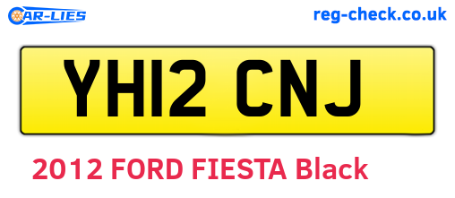YH12CNJ are the vehicle registration plates.