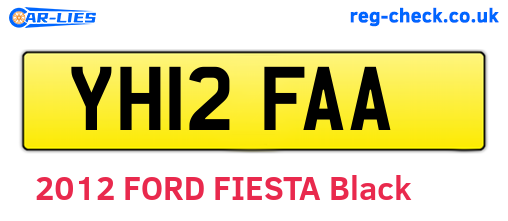 YH12FAA are the vehicle registration plates.