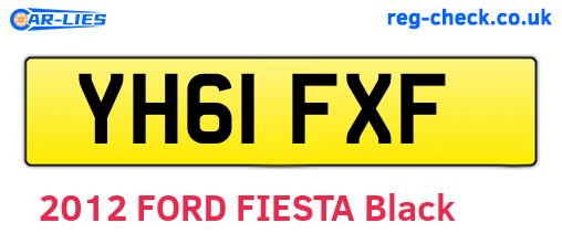 YH61FXF are the vehicle registration plates.