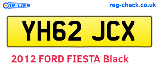 YH62JCX are the vehicle registration plates.