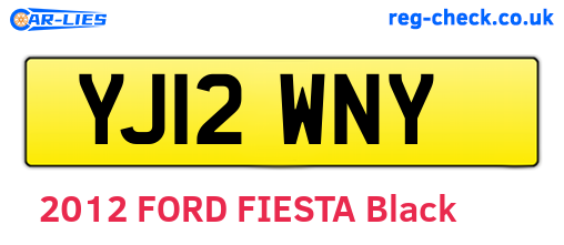 YJ12WNY are the vehicle registration plates.