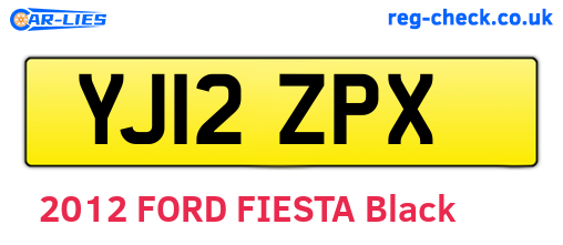 YJ12ZPX are the vehicle registration plates.