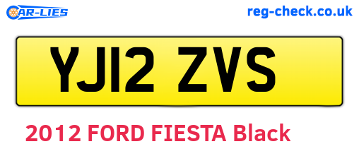 YJ12ZVS are the vehicle registration plates.