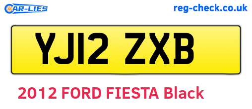YJ12ZXB are the vehicle registration plates.